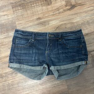 Classic Blue Low rise Denim Mini Shorts